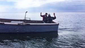 Dick and Dee McIlroy Setting Lines on Lough Neagh